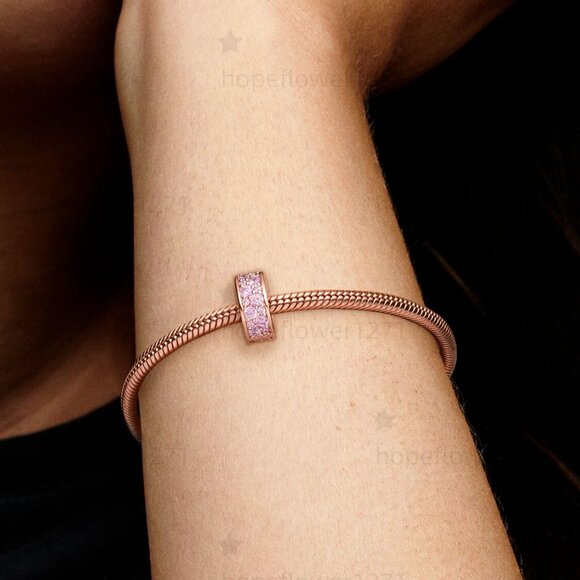 Pandora Pink Pavé Clip Charm - Picture 5 of 5